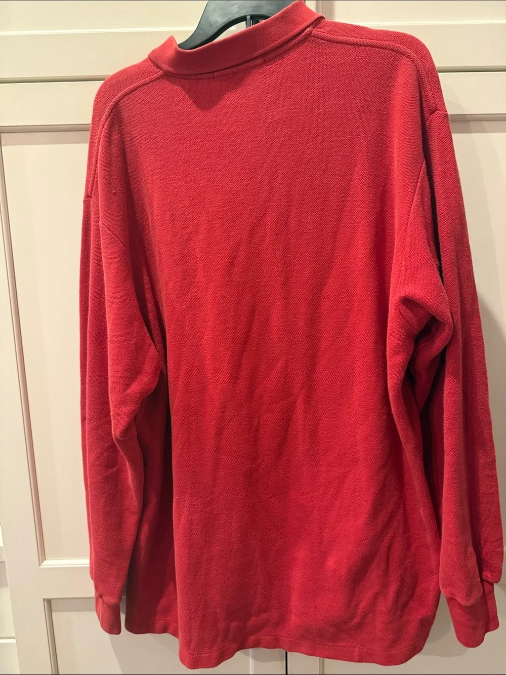 Polo by Ralph Lauren Red Long-Sleeve Polo with Embroidered Logo